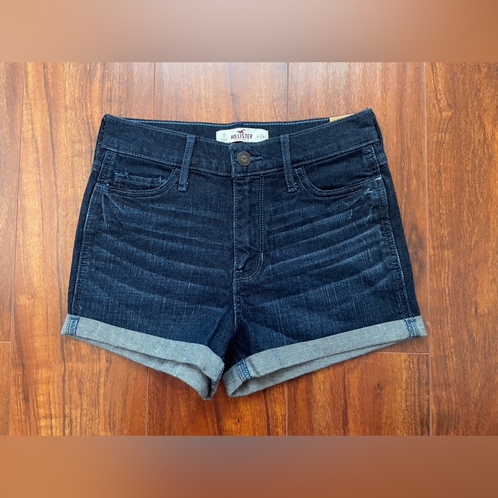 NWT Hollister Women's Dark Blue Jean Shorts Size 0 25